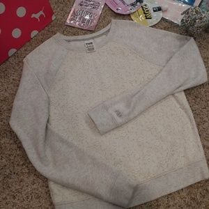 PINK VS RARE LACE FRONT SWEATSHIRT